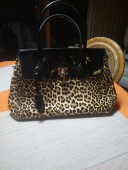 Leopard print handbag