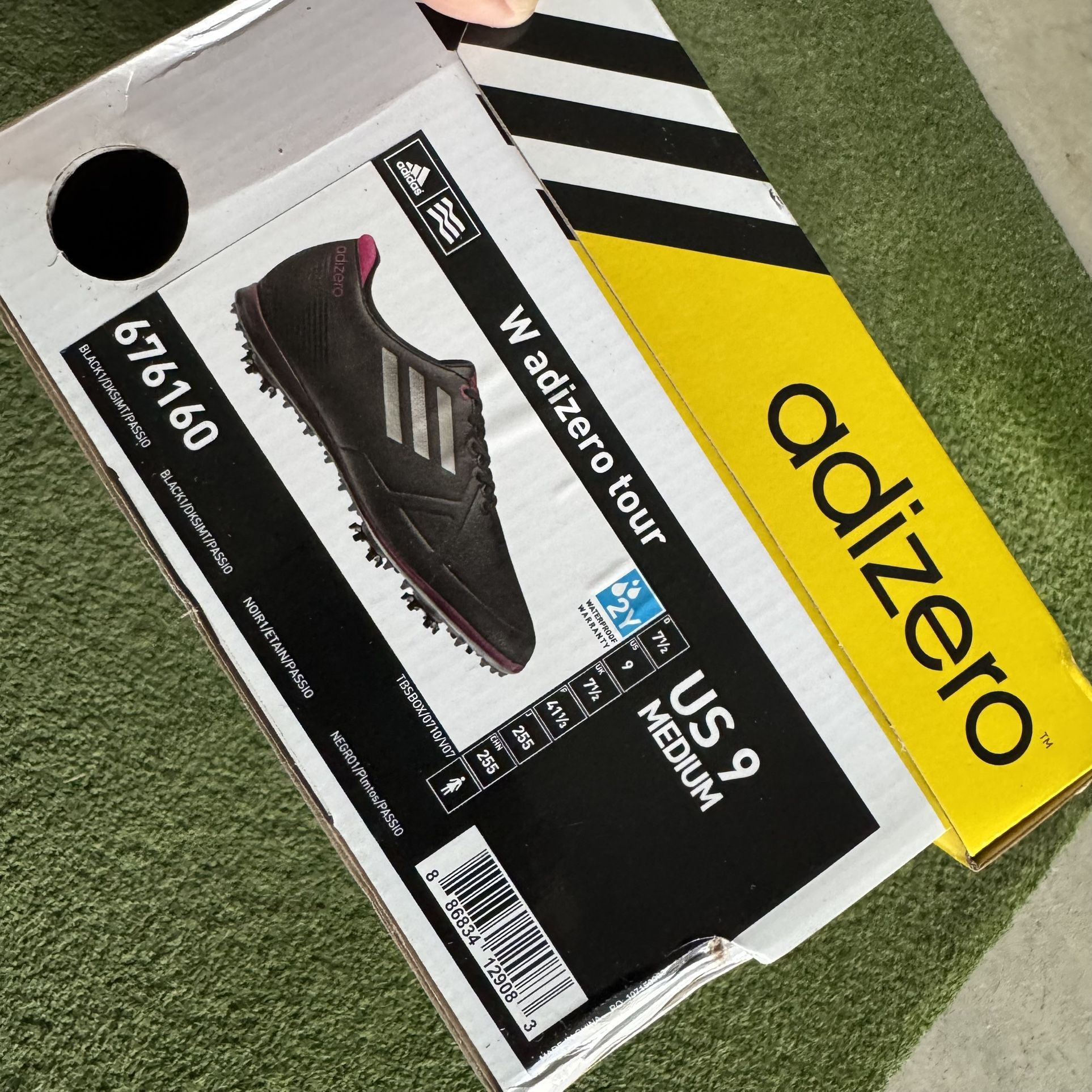 New Adidas adizero tour Golf Shoes Size Women’s US 9. #676160 MSRP $120 Black.  