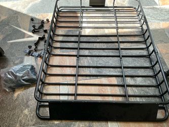 Extendable Car Roof Rack Cargo Carrier 250lbs Cap 50x36x4.5 Luggage Rooftop Topper All Weather Steel
