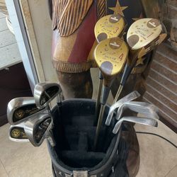 Bill Clinton Golf Clubs in Golf Bag