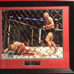Framed “G.S.P” “RUSH” George St. Pierre Autographed With Certificate