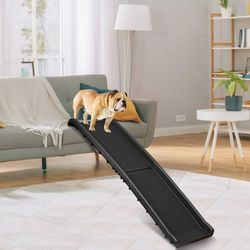 61-inch Dog Pet Ramp Nonslip Folding for Car SUV Backseat Stair Steps Portable Travel Ladder High Traction