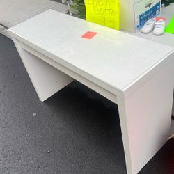 White Desk With Drawer 
