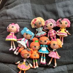 3 Inch Lalaloopsy Dolls Lot Of 9
