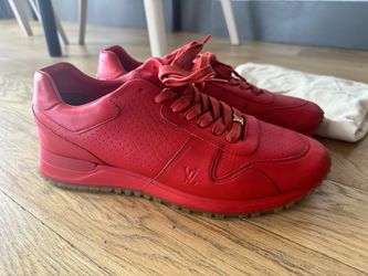 x Supreme Red Leather Run Away Sneakers - Size 8