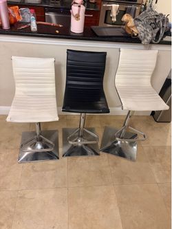 Leather Kitchen Stools/Chairs (Adjustable)