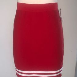 Tennis-Inspired Red Pencil Skirt - GUESS