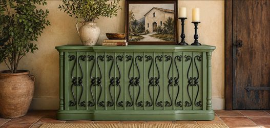 Spanish Mediterranean style credenza/vintage