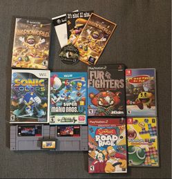 Nintendo Game lot - GameCube, Switch, Wii, Wii U, Game boy advance, Super Nintendo SNES, PlayStation 2 TESTED & WORKING