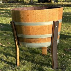 Wine Barrel Raised Flowerpots