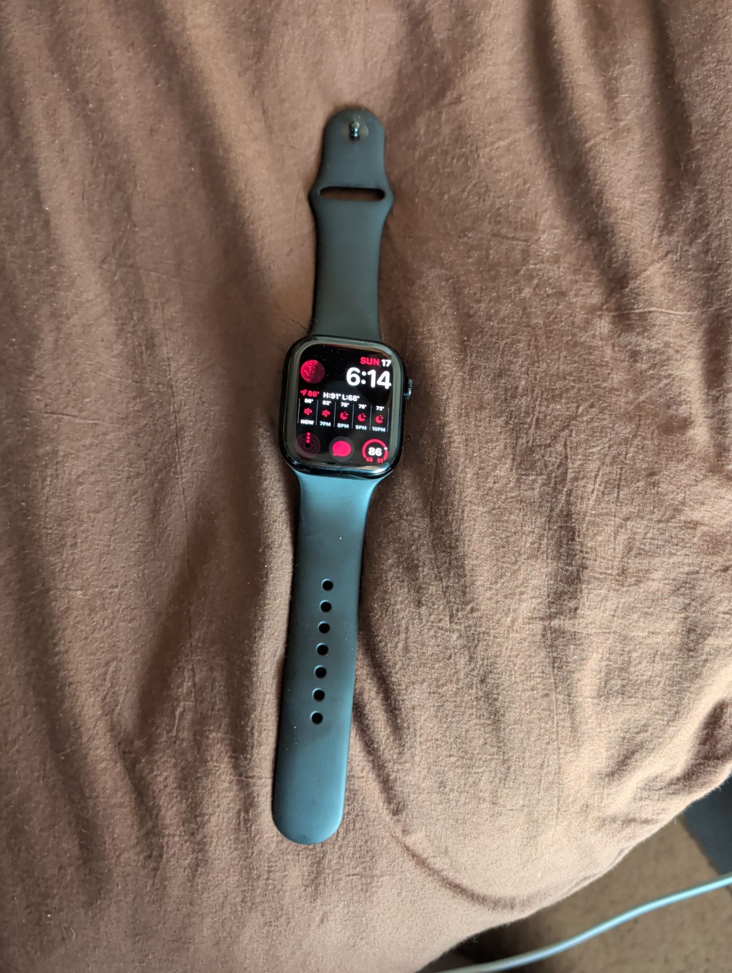 Apple Watch Series 11 46mm in Jet Black Aluminum Case With Black Sport Band - S/M