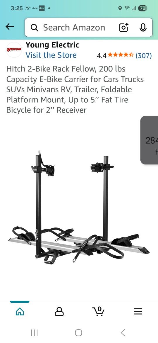 Young Electric  Fellow Hitch Ebike Rack