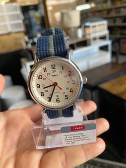 Timex T2N654, Men's "Weekender" Blue Strap Fabric Watch