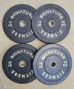 Signature Fitness 2" Olympic Bumper Weight Plates