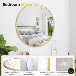 New 32” Mirror. Gold Frame Fogless Mirror. 