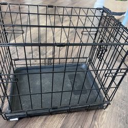 Small Folding Wire Dog Crate w/ Removable Tray 