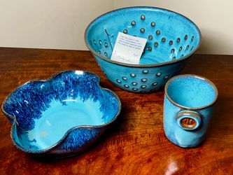 Joan Mallick 3-piece pottery set