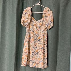 White Floral Mini Dress