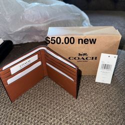 Coach Wallet $50.00 New Firm On Price 