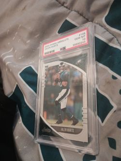 PSA 10 Gem Mint 2020 Panini Absolute Jalen Hurts Philadelphia Eagles Rookie Card 