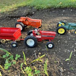 3 Vintage Ertl Diecast Farm Tractors