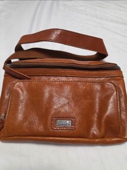 Spikes & Sparrow Genuine Leather Belt Bag / Crossbody — Cognac Brown