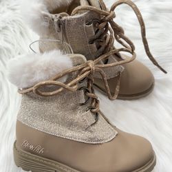 Blowfish Brown Fur Boots For Girls - Size 9