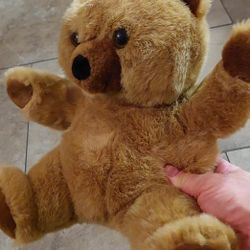 Vtg Dex Heartbeat Womb Sounds Teddy Bear Plush Stuffed Animal 12" Brown Works