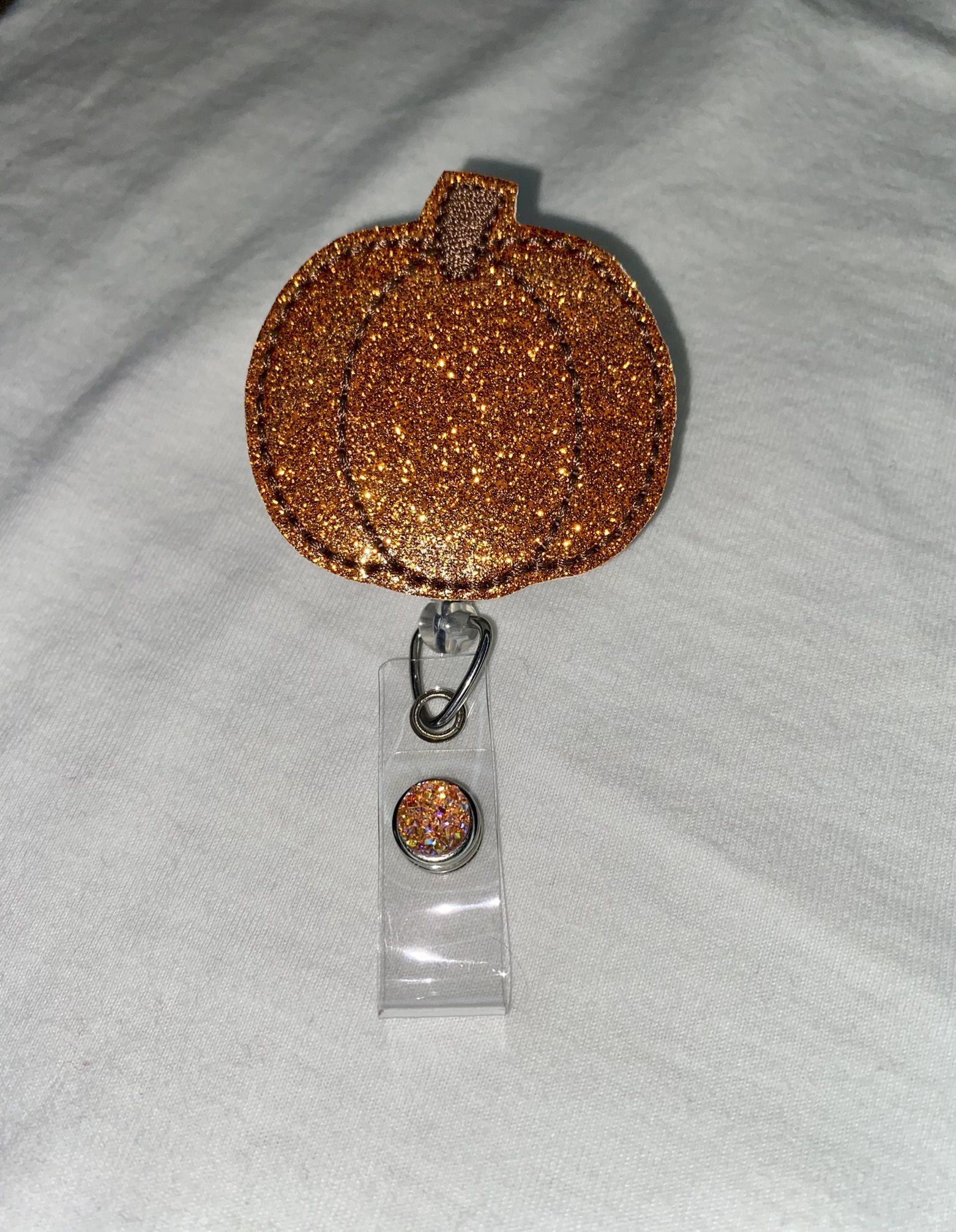 Sparkly Pumpkin Badge Reel