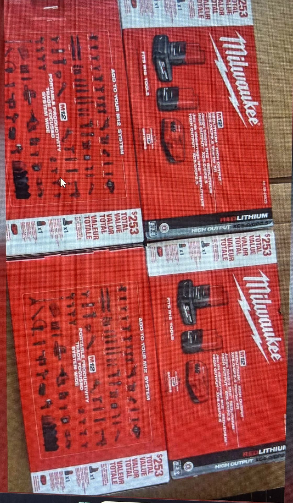 Milwaukee M12 5ah And 2ah Batteries 2pk With Charger Kit