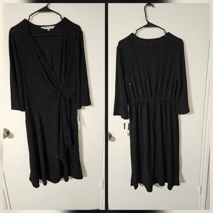 XL Black Sparkle Dress New/tags