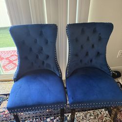 Blue Suede Chairs 