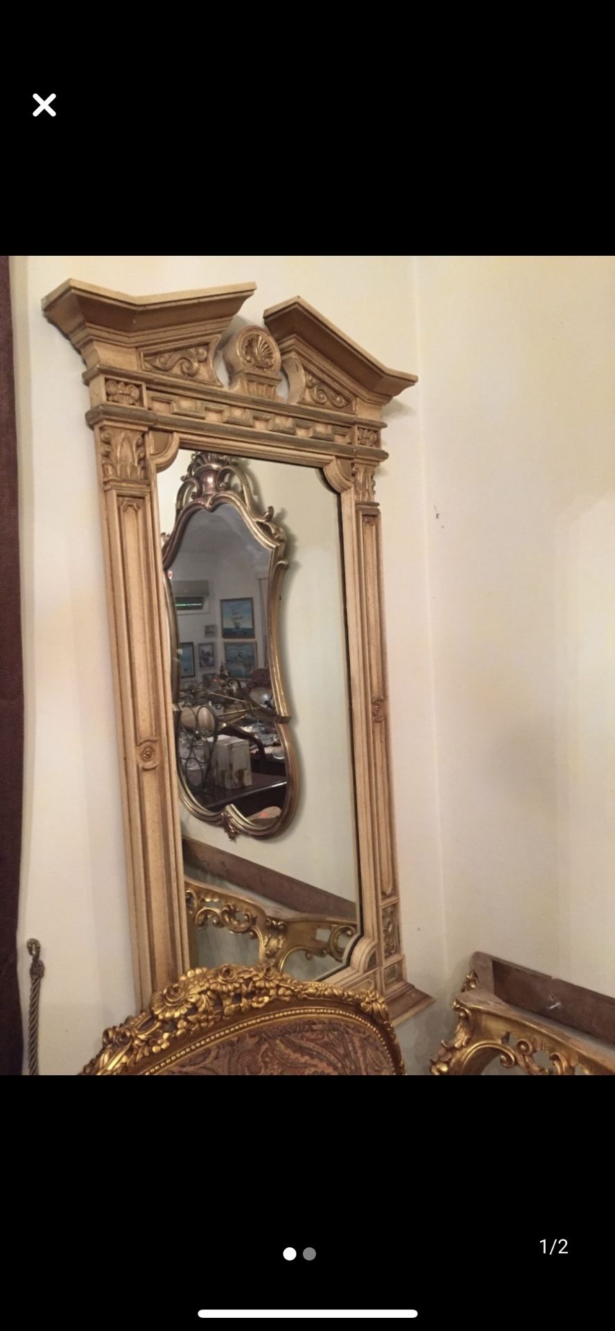 Elegant antique mirror