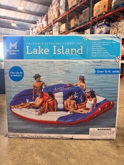 Members Mark Inflatable Oversized Cowboy Hat Lake Island Brand New In Box