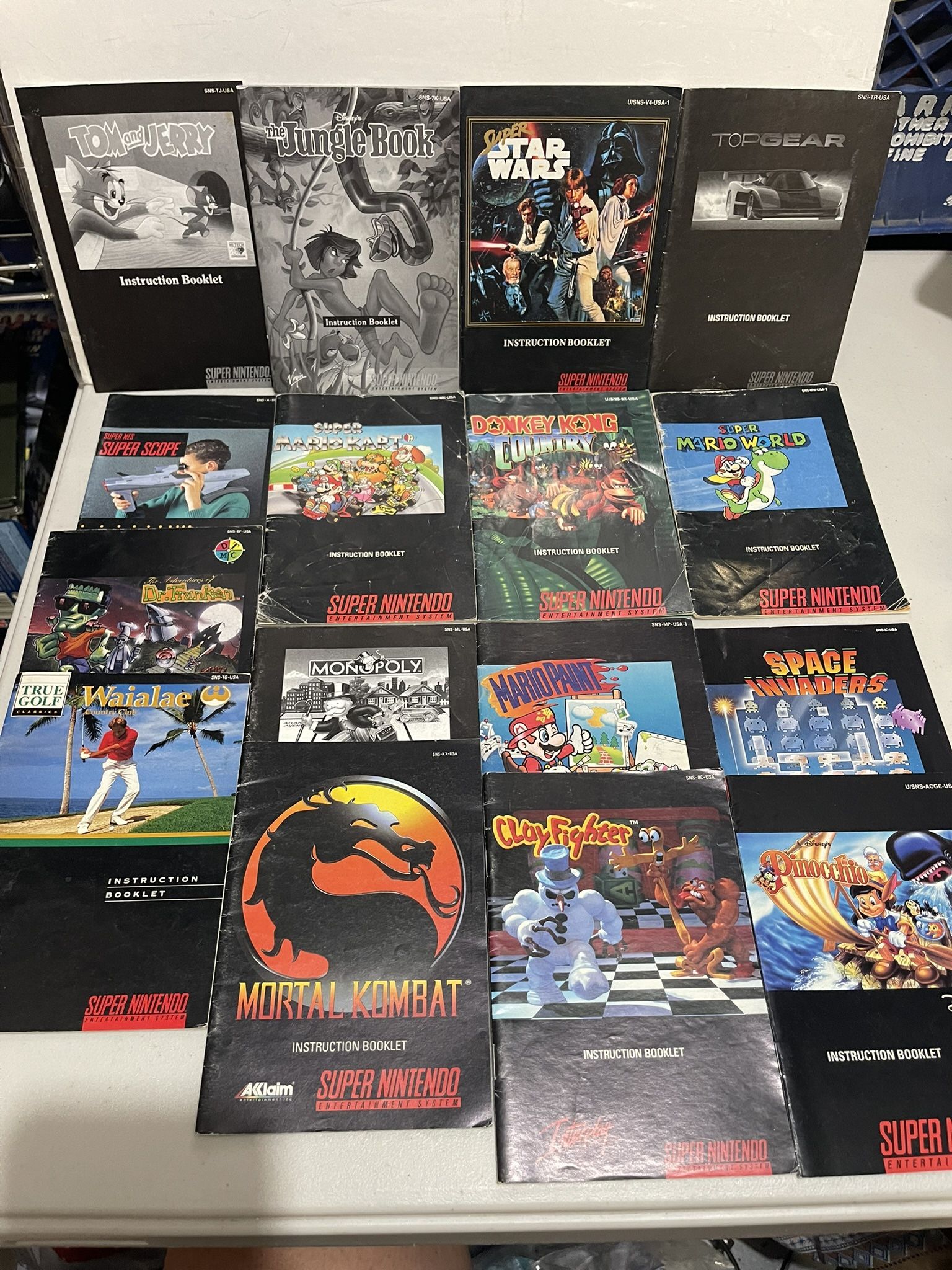 Super Nintendo SNES MANUAL LOT BUNDLE