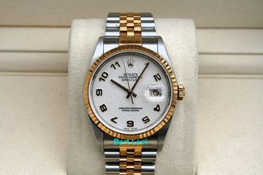 ROLEX 16233 DATEJUST 18K/SS IVORY JUBILEE ARABIC DIAL - T5036