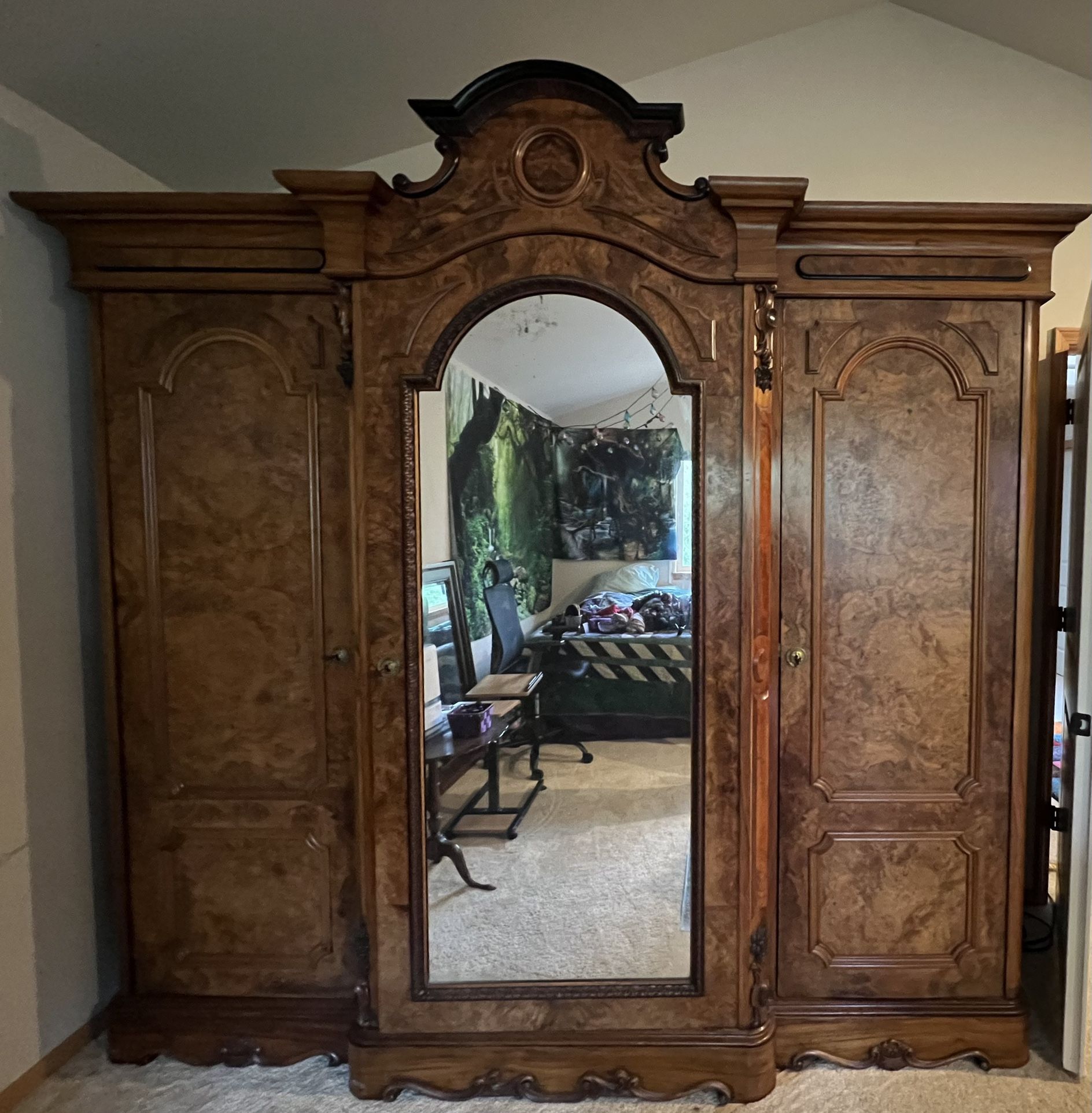 Antique Wardrobe With Drawers