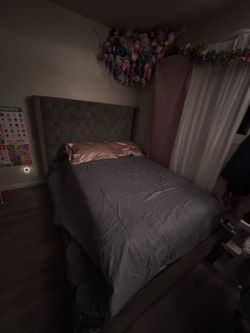 Grey Queen Bed Frame