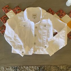 Cherokee Girls White Jean Jacket Size 10/12