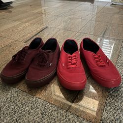 Two Pairs Vans Authentic Size 11