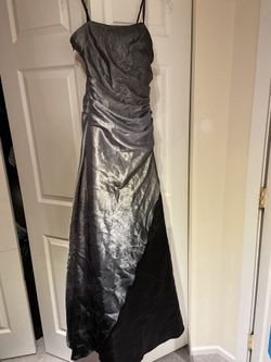 Strapless Black silver sparkle evening gown