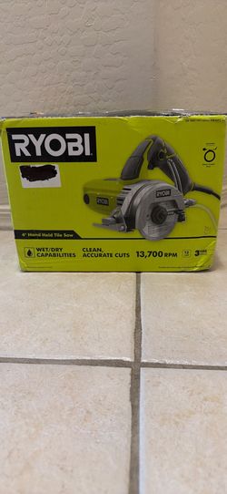 Ryobi 4" Hand Held Tile Saw Wet/Dry 12 Amp