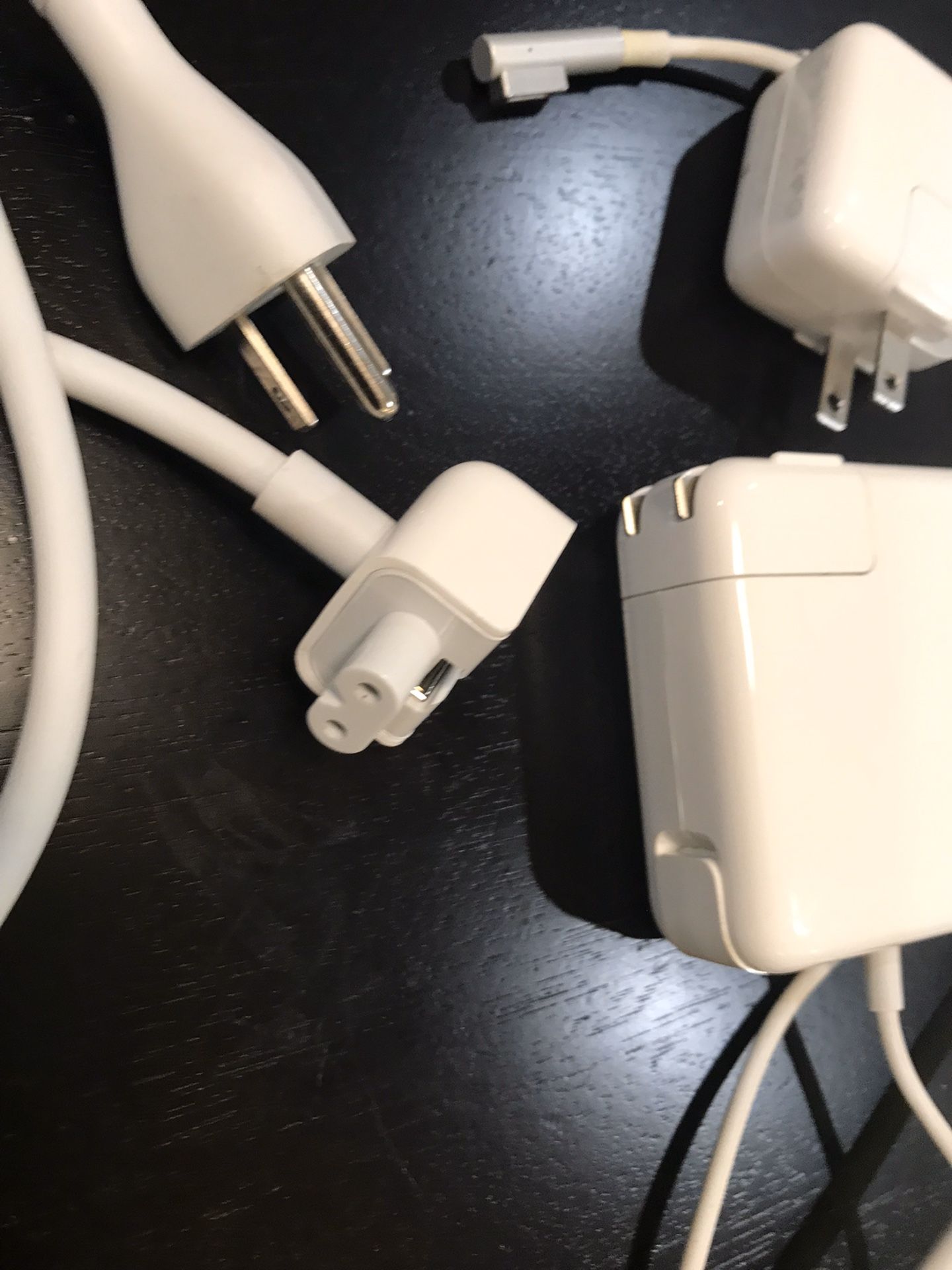 MacBook Pro charger and iPad charger with extension cord