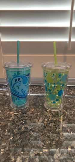 Cool Gear Double Wall Tumblers with Straws