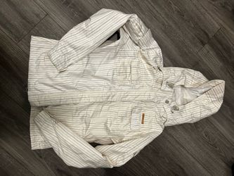 Foursquare White Pinstripe Snow, Snowboard/Ski Jacket Size M