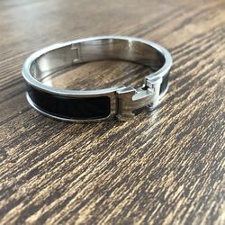 Hermes Black & Silver Clic H Bracelet