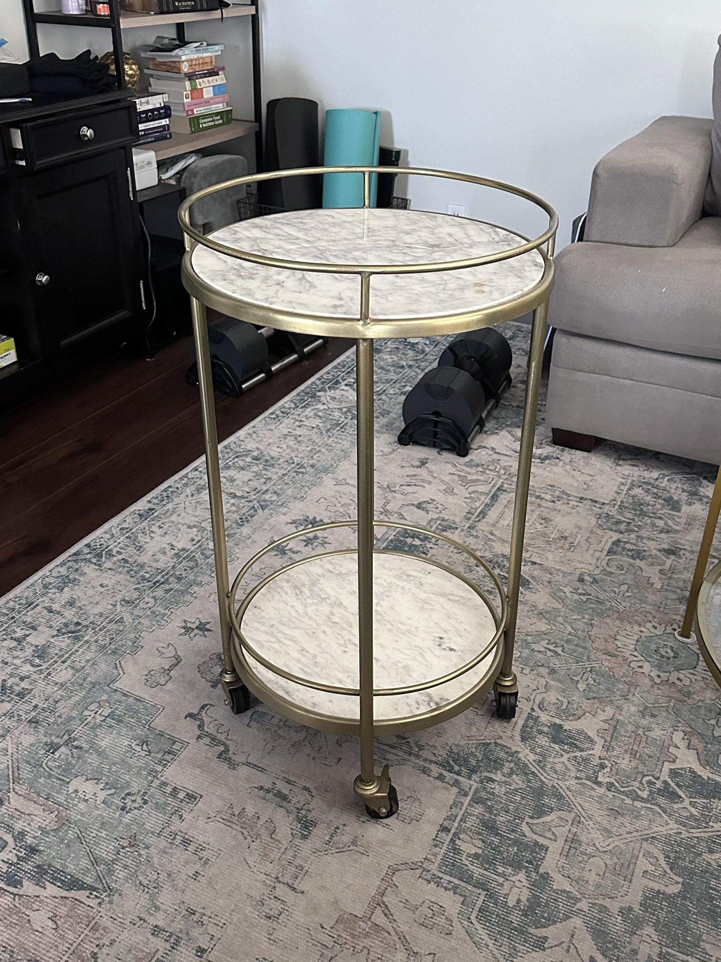 Gold and Marble Bar Cart
