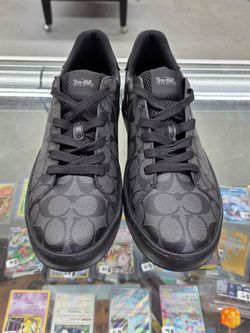 Coach Clip Signature Low Top Sneaker Charcoal Black G4949 Men's Size 11 New