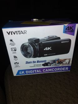 Vivitar Black DVR4K-BLK 3" Touch Screen 4K Ultra HD Digital Camcorder 56MP Photo $25.00