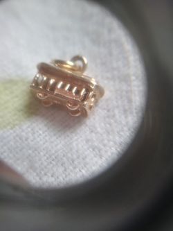 Tiny 14k cable car charm